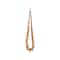 Light Brown Wood Necklace Handmade Geometric Beaded Garland Sculpture
